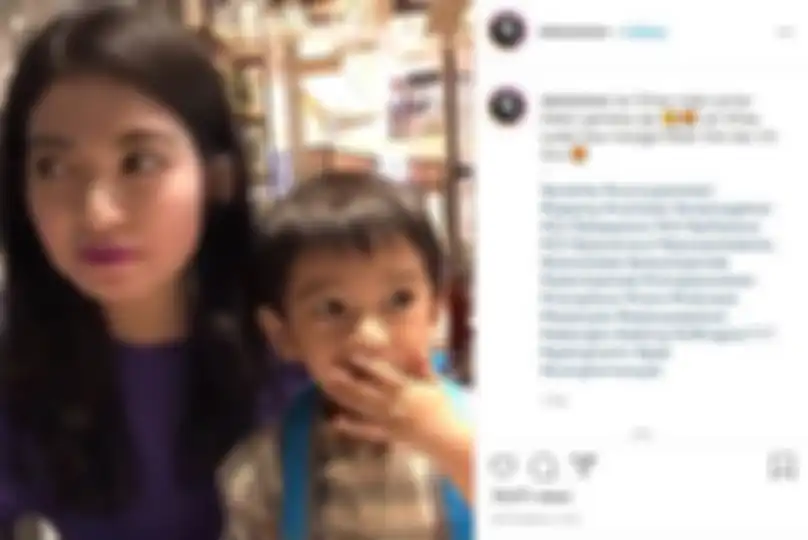 Penampilan berbeda Selvi Ananda yang mengenakan lispstick warna ungu
