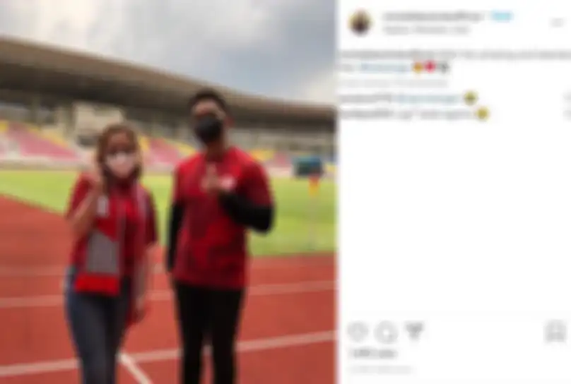Postingan Michelle Kuhnle yang memperlihatkan dirinya bersama Kaesang