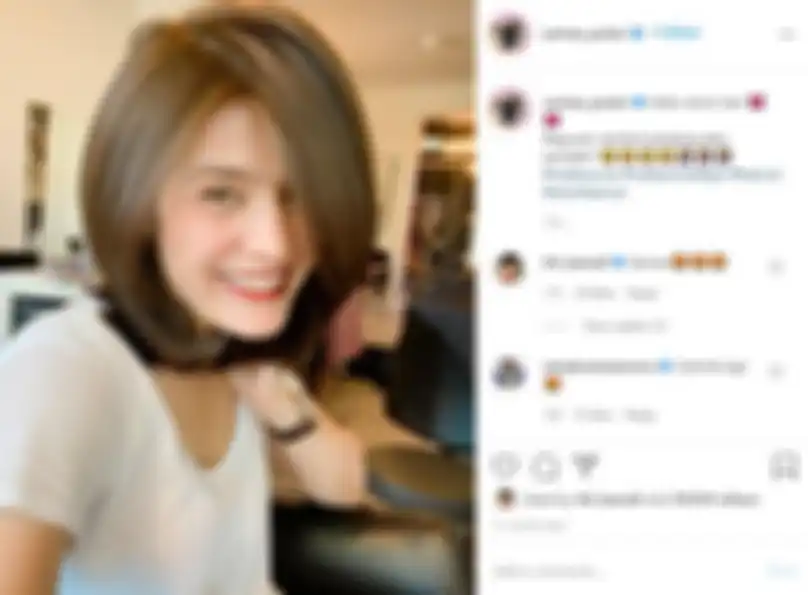 Gaya rambut baru Carissa Puteri.