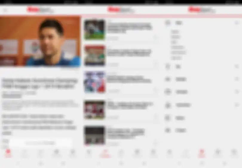 Pilihan menu yang ada di aplikasi BolaSport