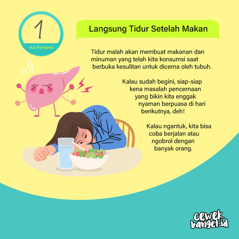 Langsung tidur setelah makan