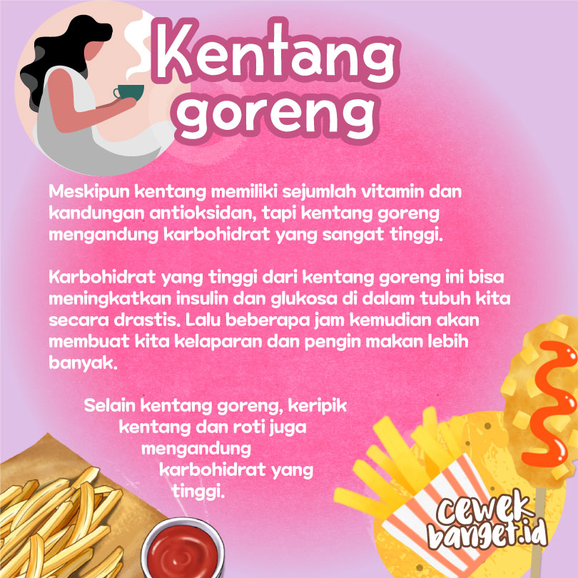 Kentang goreng sebabkan jerawat meradang