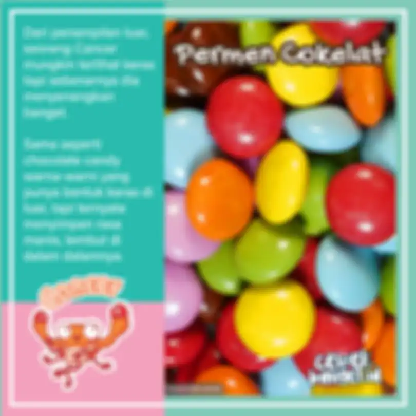 Karakter Zodiak Cancer dengan Permen Cokelat