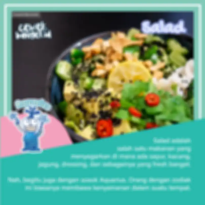 Karakter Zodiak Aquarius dengan Salad