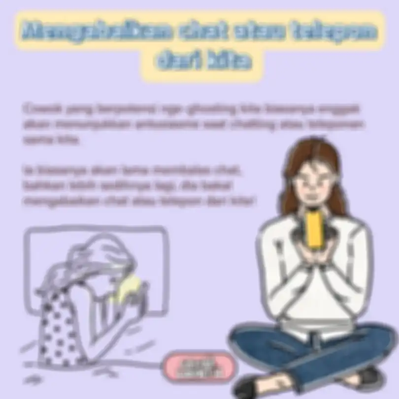 Cowok ghosting mengabaikan chat atau telepon 
