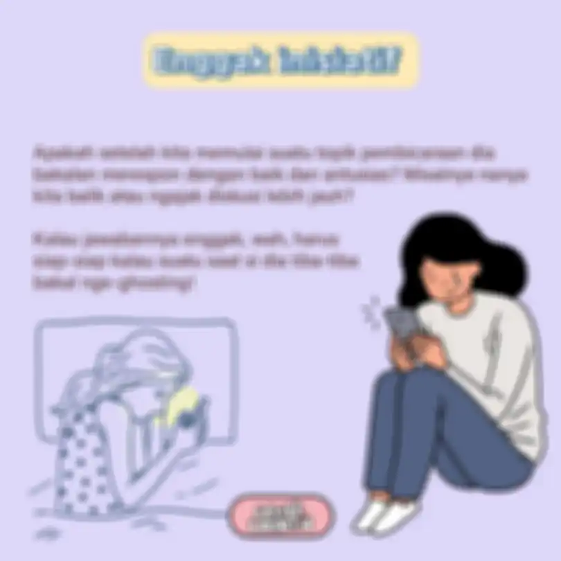Cowok ghosting enggak inisiatif