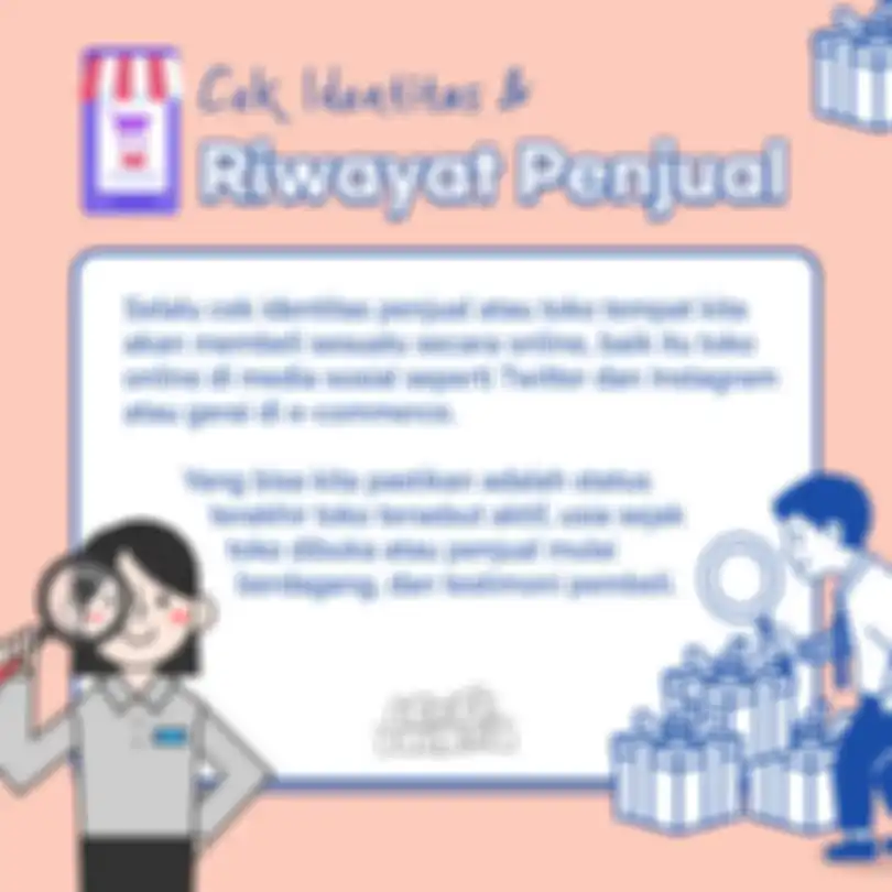 Cek identitas dan riwayat penjual