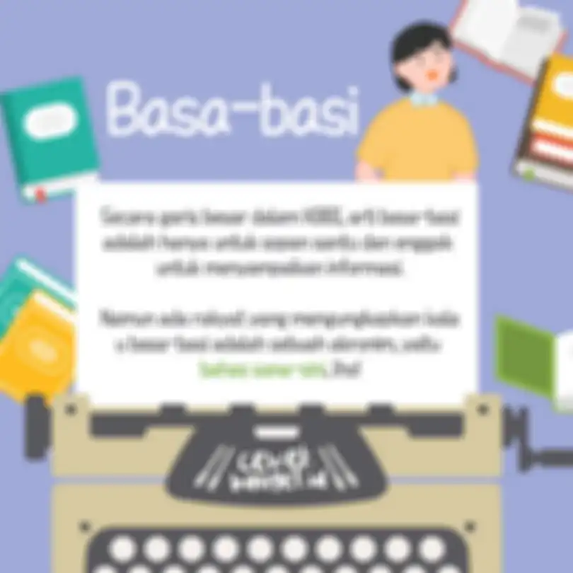 Basa-basi merupakan singkatan dari