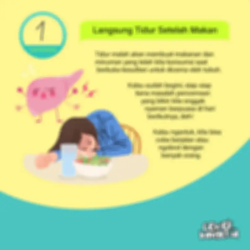 Langsung tidur setelah makan