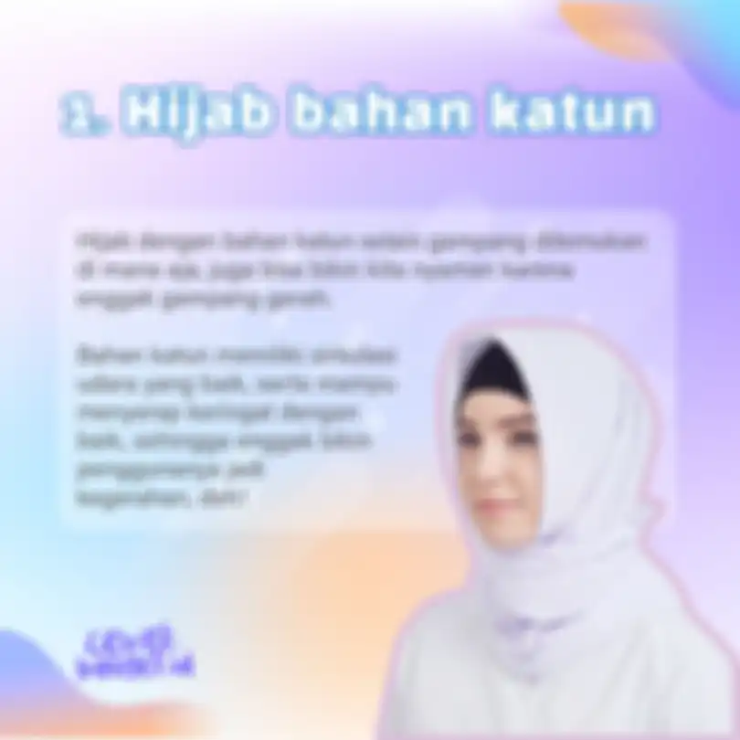 1. Hijab bahan katun