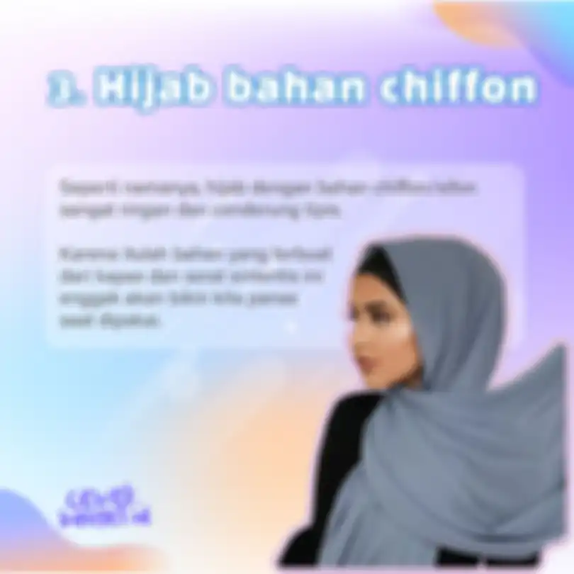 3. Hijab bahan chiffon