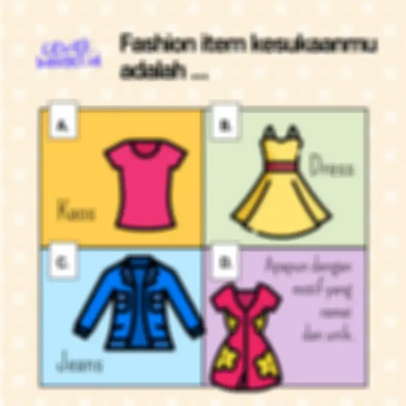 Fashion item kesukaanmu adalah