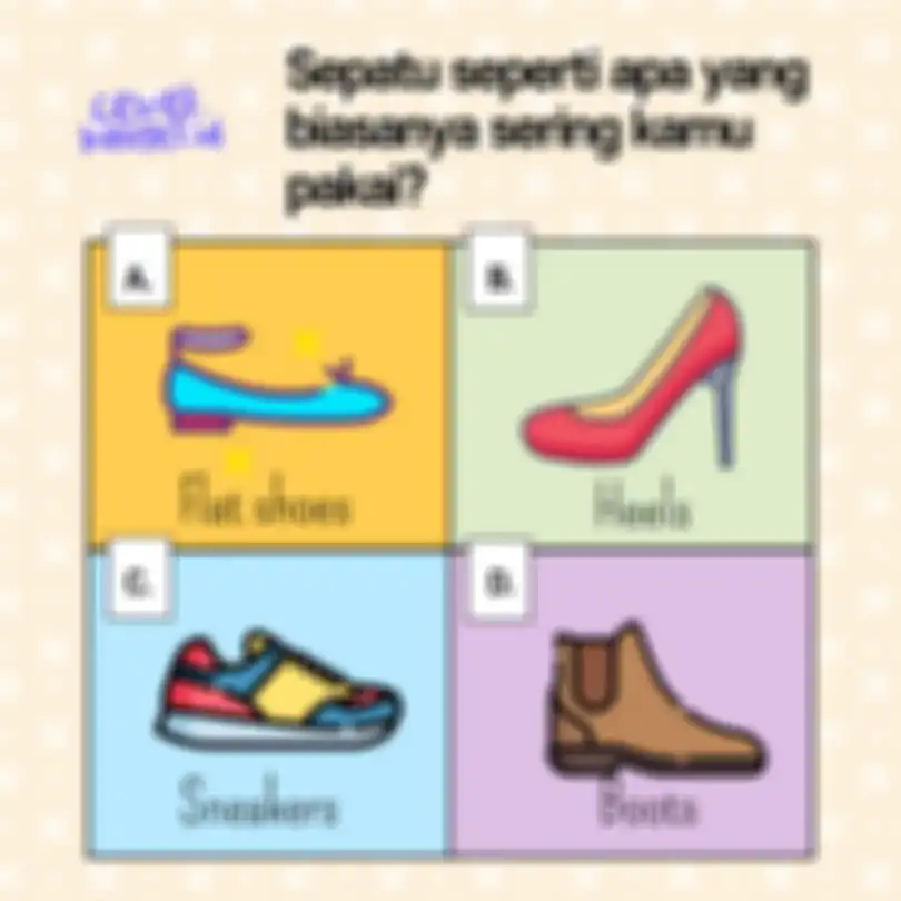 Sepatu seperti apa yang sering kamu pakai