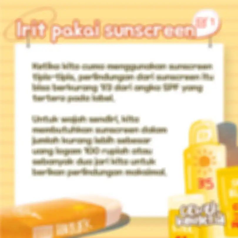 Irit Pakai Sunscreen