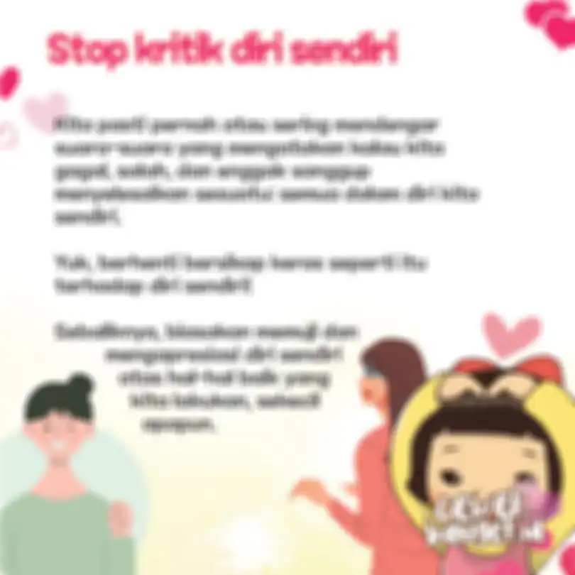 Stop Kritik Diri Sendiri