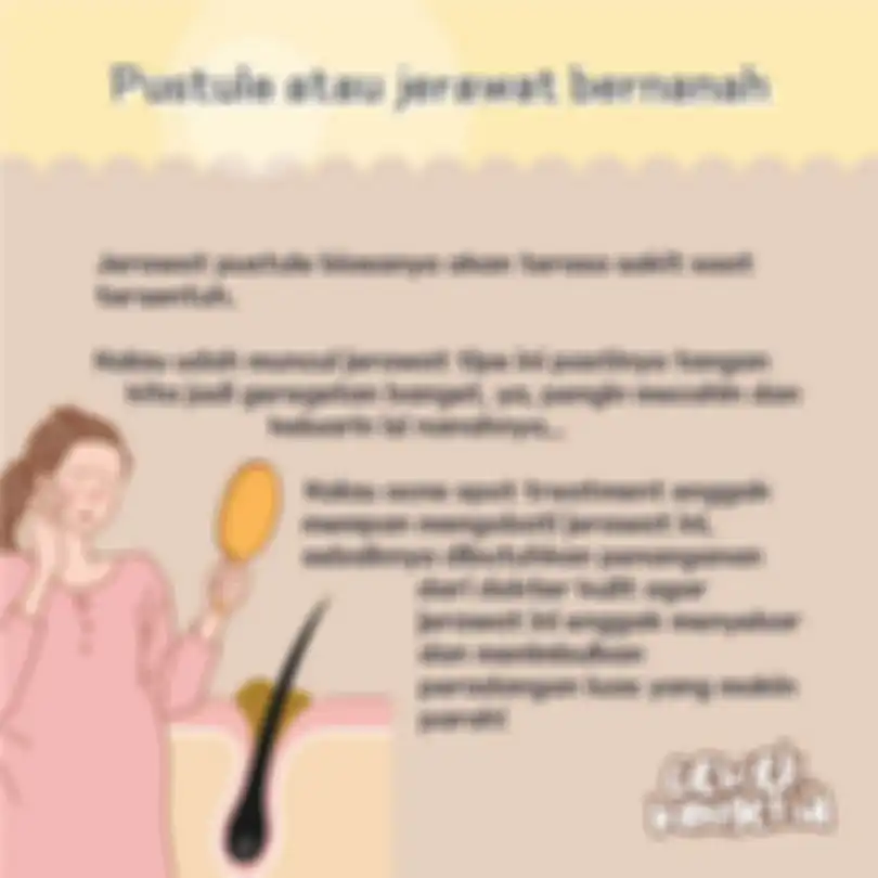 Pustule atau Jerawat Bernanah