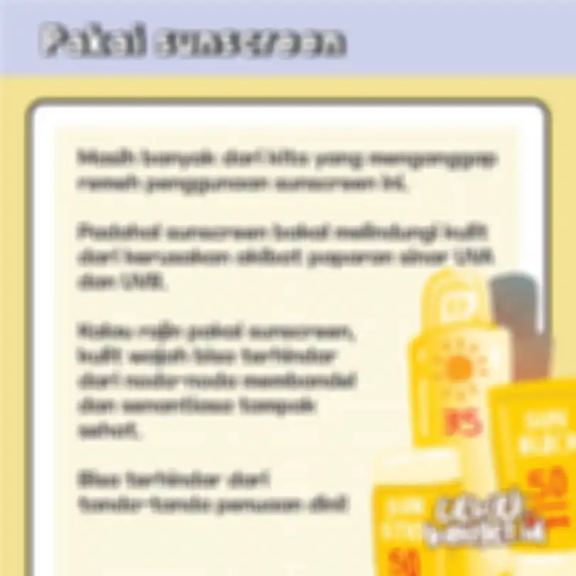 Pakai Sunscreen