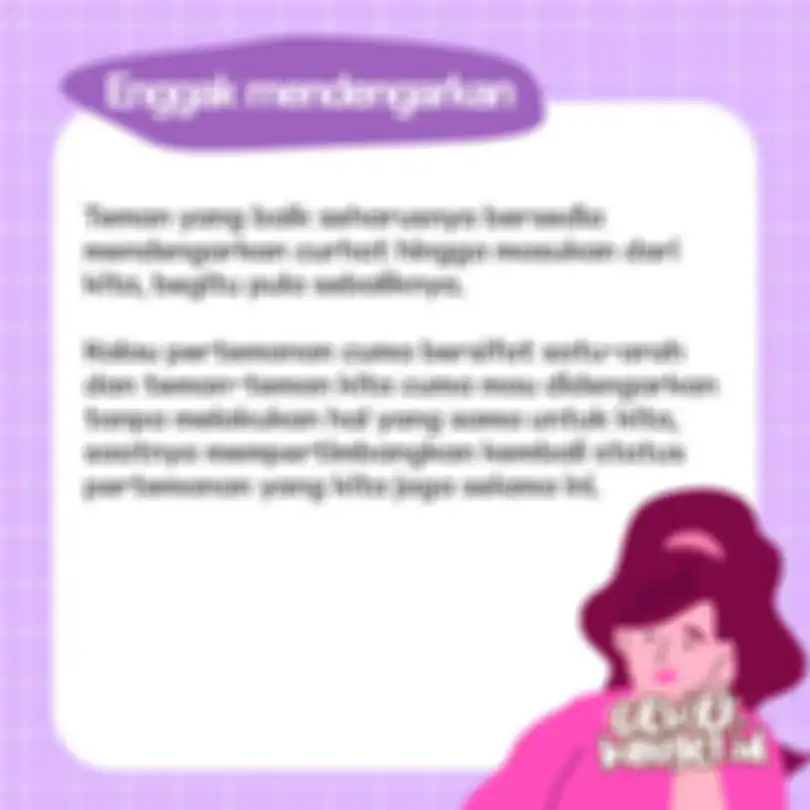 Enggak mendengarkan