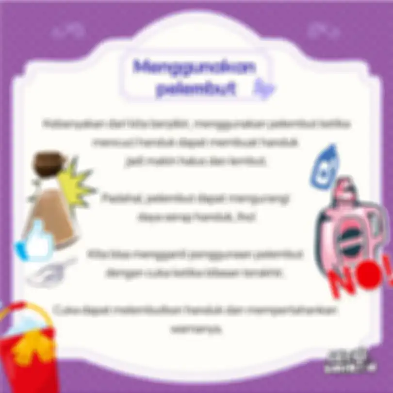 Menggunakan pelembut