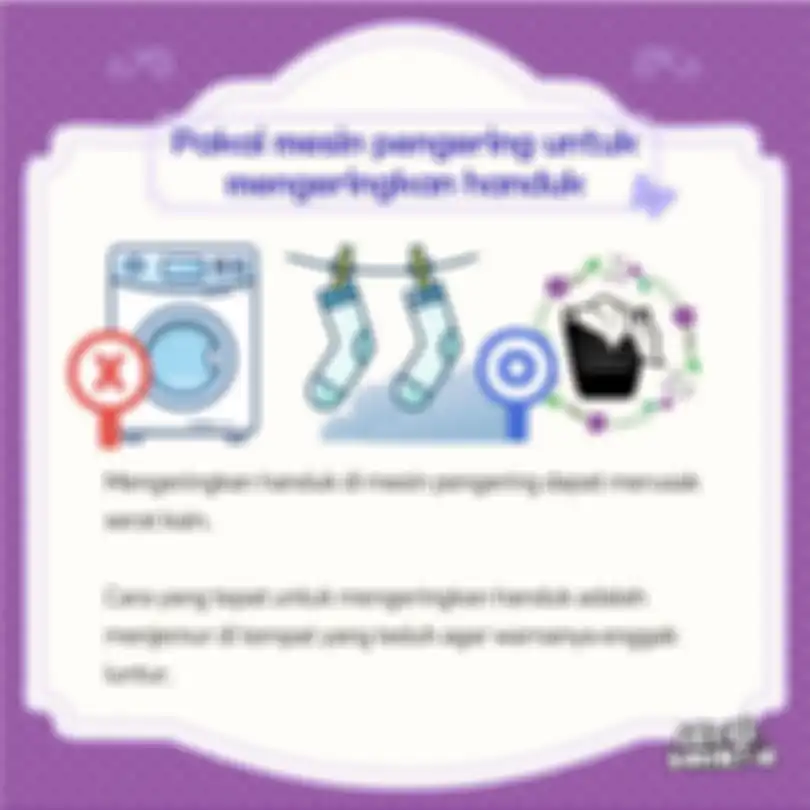 Pakai mesin pengering untuk mengeringkan handuk