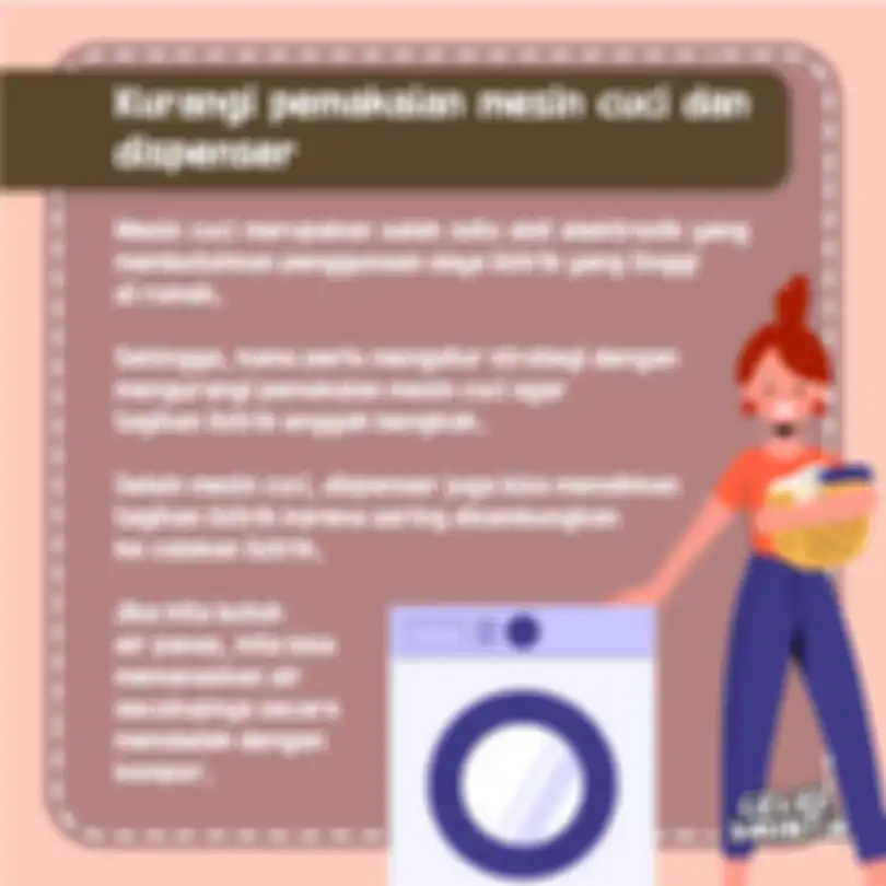 Kurangi pemakaian mesin cuci dan dispenser
