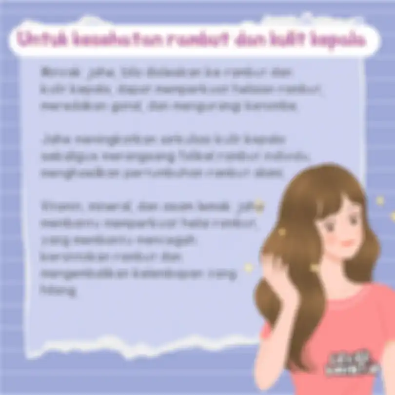Untuk kesehatan rambut dan kulit kepala