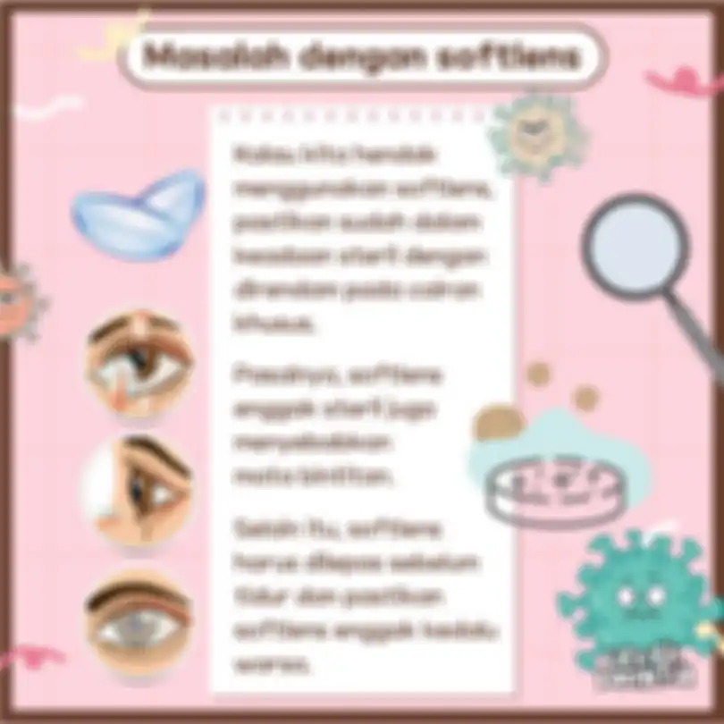 Masalah dengan softlens bikin mata bintitan