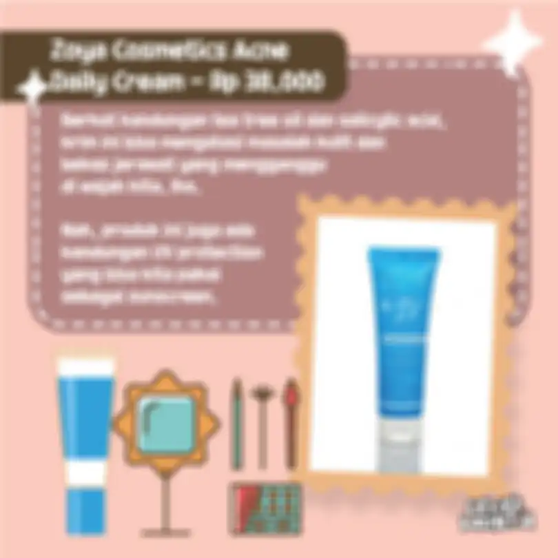 Zoya Cosmetics Acne Daily Cream - Rp 38.000