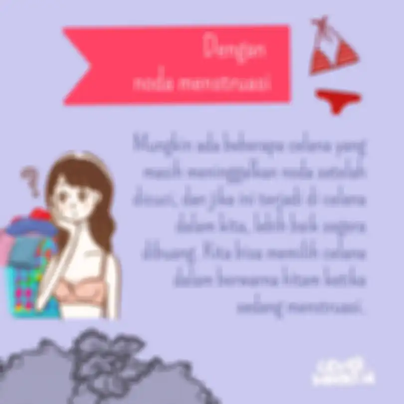 Dengan noda menstruasi