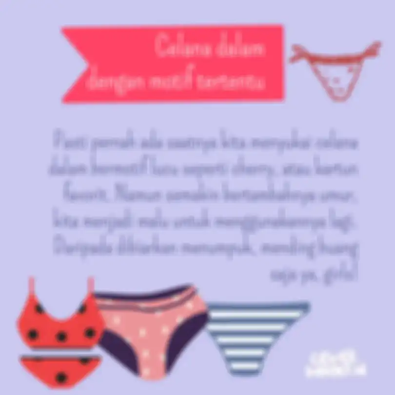 Celana dalam dengan motif tertentu