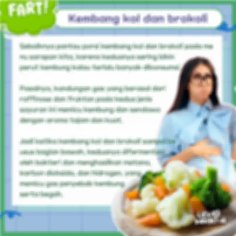 Kembang kol dan brokoli bikin perut begah