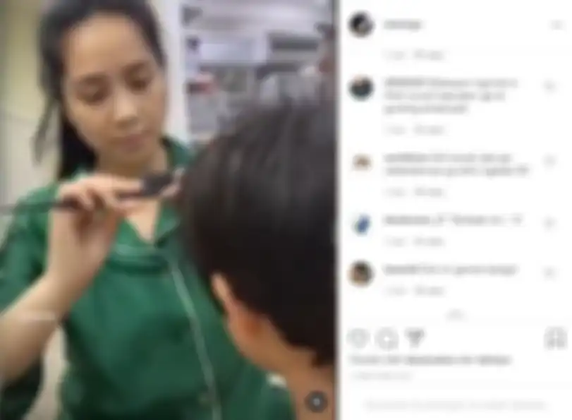 Rafathar potong rambut