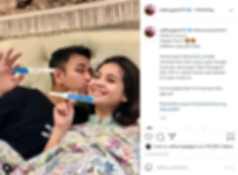 Postingan Raffi Ahmad Umumkan Nagita Slavina Positif Hamil