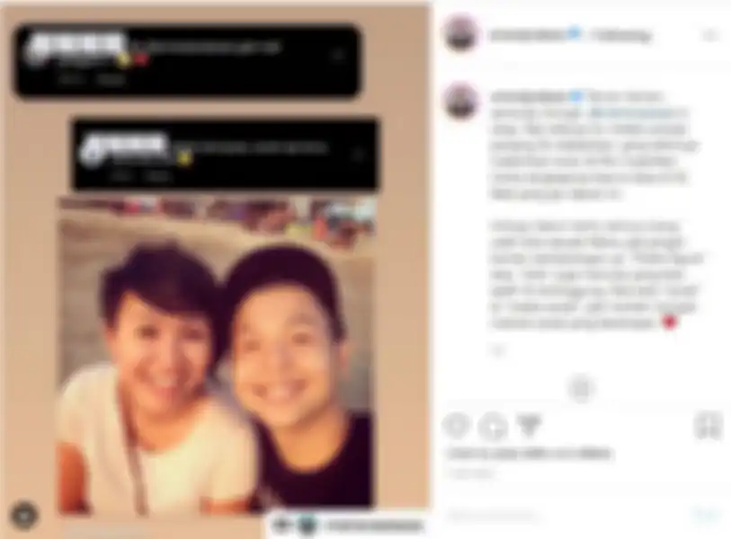 Postingan Ernest untuk memberi dukungan sang istri yang dikatai netizen