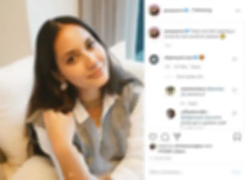 Tangkap Layar Pevita Pearce Unggah Potret Dirinya Saat Tersenyum.