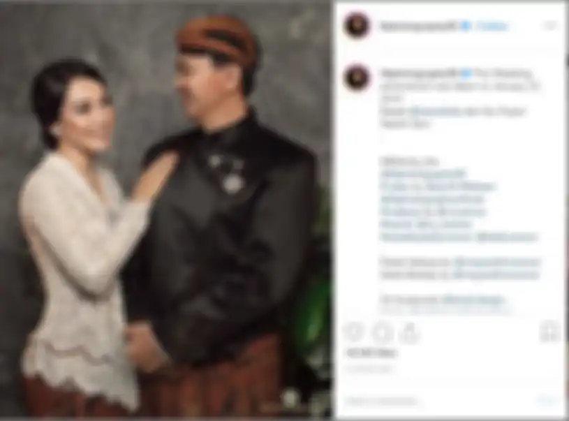 Foto pernikahan Ahok dan Puput