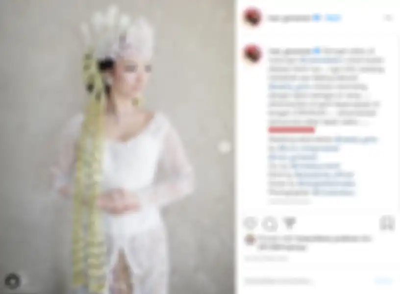Unggahan Ivan Gunawan saat mengaku berinding buatkan kebaya untuk pernikahan Zaskia Gotik