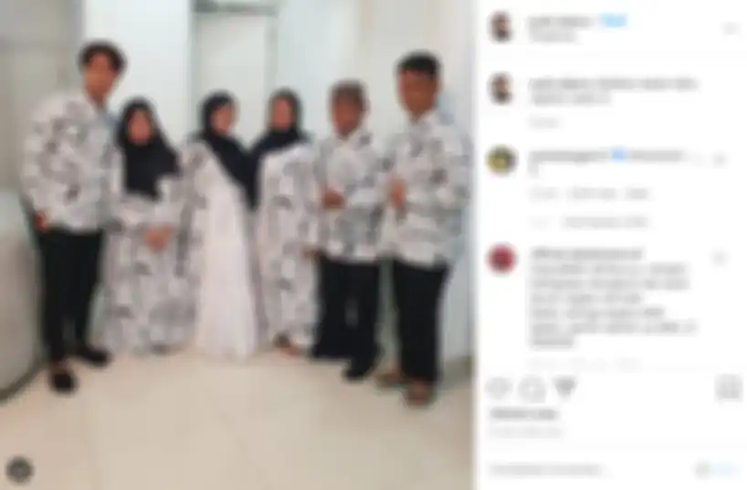 Keluarga Lesti Kejora dan Rizky Billar kompak pakai seragam  