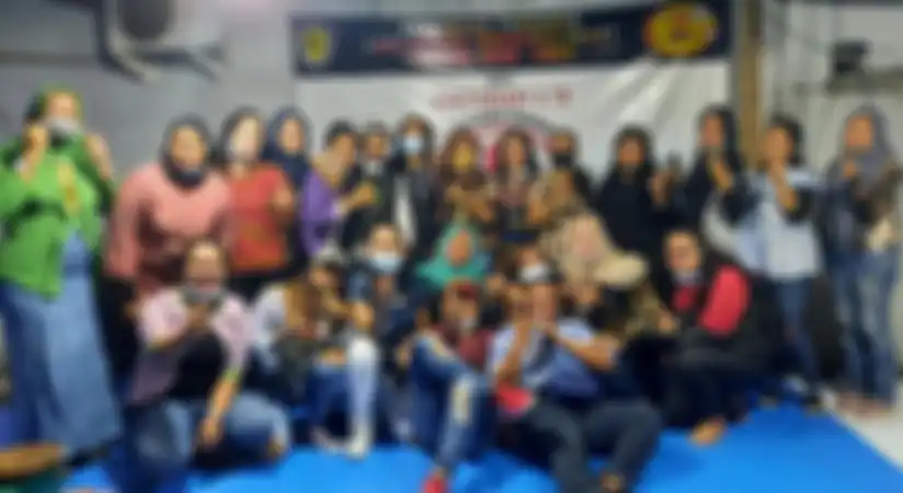 Acara pengukuhan pengurus Lady Bikers Indonesia (LBI) sekaligus perayaan ulang tahun tetap mengikuti protokol kesehatan.