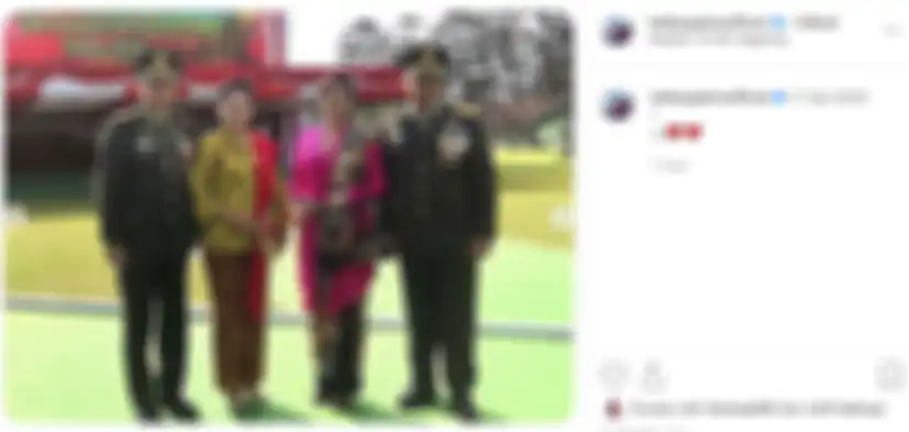 Bella Saphira dampingi suami hadiri acara militer usai pensiun