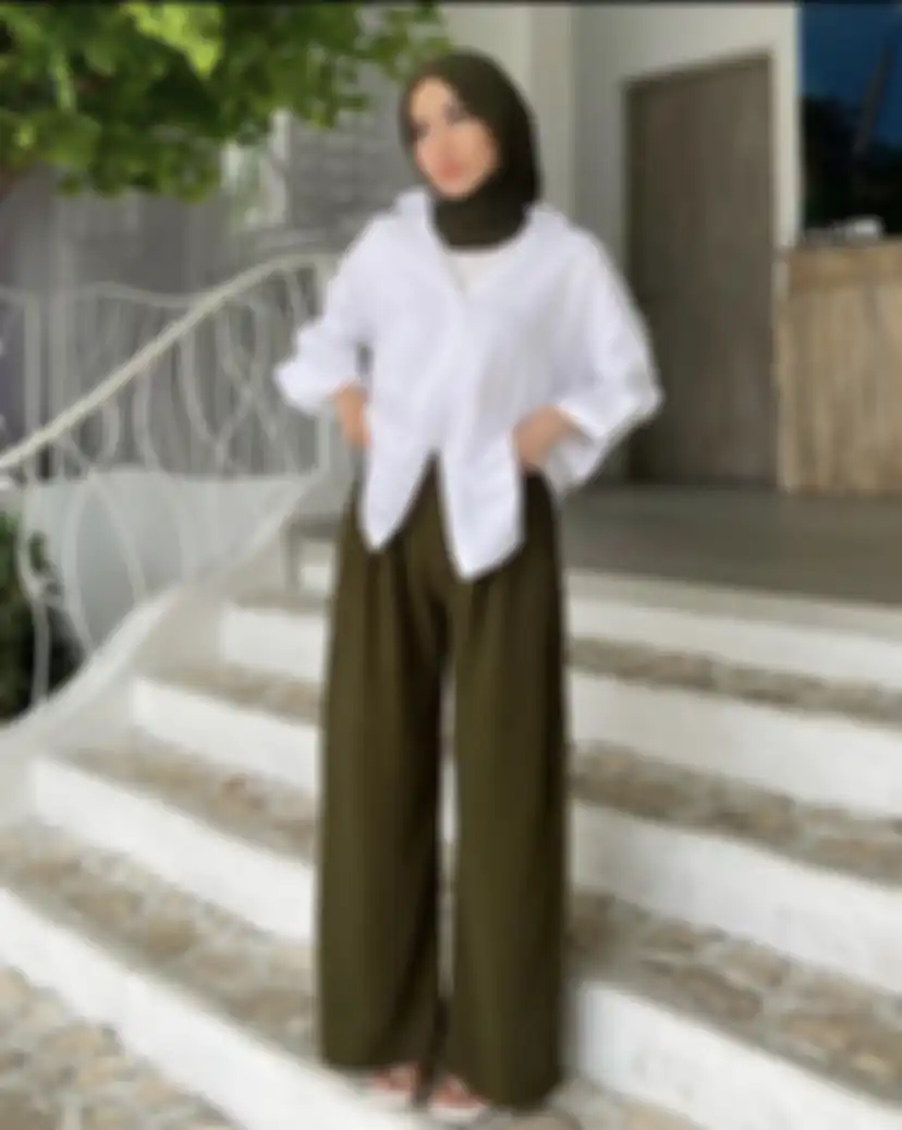 Inpirasi fashion muslim celana kulot.