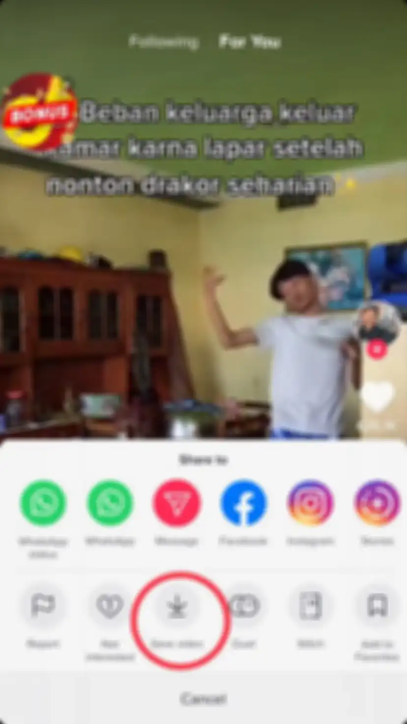 Tap Save video.