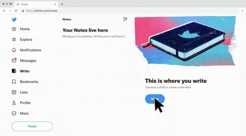 Fitur Notes Twitter