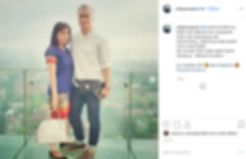 Adjie Pangestu dan sang istri