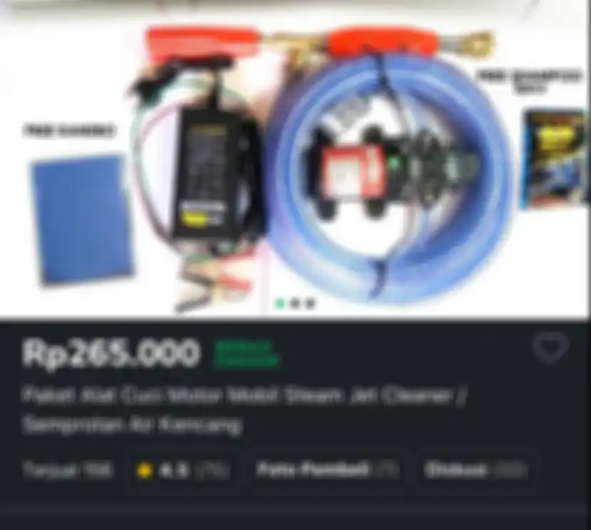 Paket usaha cuci motor panggilan