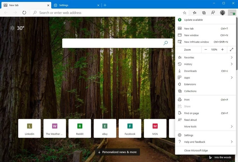 UI Edge Chromium