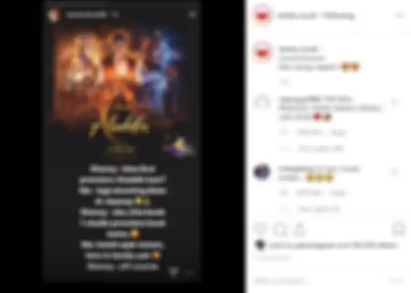 Sandra Dewi disewakan satu studio premiere untuk menonton Aladdin