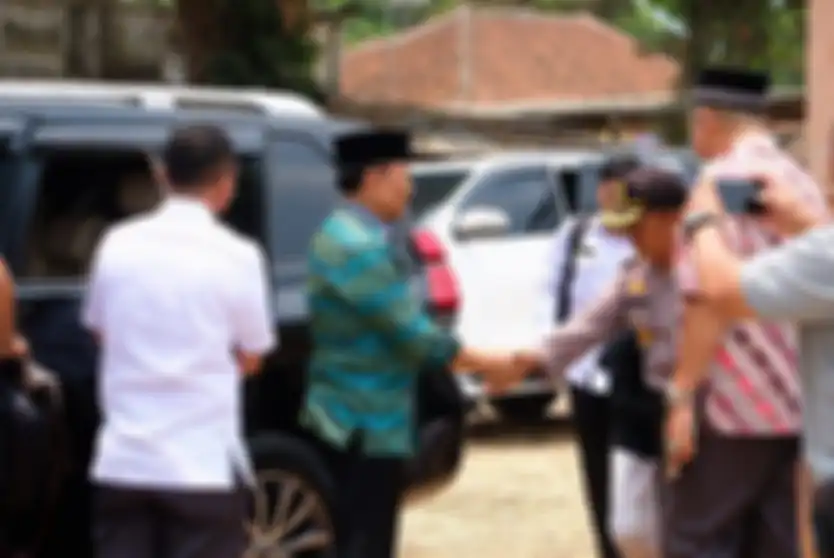Menkopolhukam Wiranto saat melakukan kunjungan kerja ke Pandeglang, Banten.