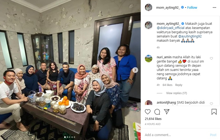 Didi Riyadi rela datang ke rumah Ayu Ting Ting demi kasih kejutan ulang tahun   