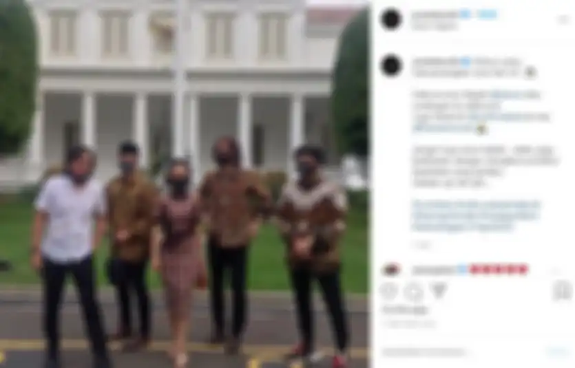 Unggahan Yuni Shara saat di Istana